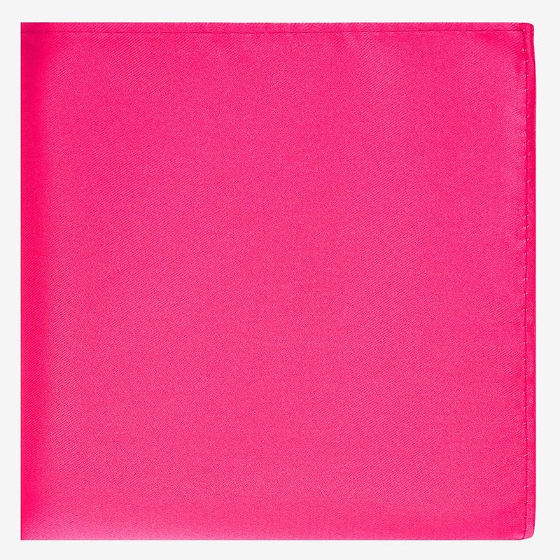 KissTies Pinky Red Pocket Square Mens Flamingo Satin Handkerchief + Gift Box - Image 2